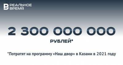 2,3 млрд рублей на «Наш двор» в Казани за год — это много или мало? - realnoevremya.ru - респ. Татарстан - Казань