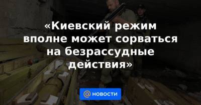 Владимир Зеленский - Владимир Путин - Дмитрий Песков - Сергей Лавров - «Киевский режим вполне может сорваться на безрассудные действия» - news.mail.ru - Москва - Киев - ДНР - Донецк