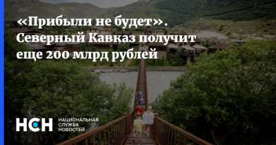 «Прибыли не будет». Северный Кавказ получит еще 200 млрд рублей - nsn.fm