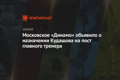 Алексей Кудашов - Владимир Крикунов - Виктор Воронин - Московское «Динамо» объявило о назначении Кудашова на пост главного тренера - championat.com - Москва