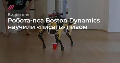 Робота-пса Boston Dynamics научили «писать» пивом - tvrain.ru - Boston