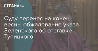 Владимир Зеленский - Александр Тупицкий - Суду перенес на конец весны обжалование указа Зеленского об отставке Тупицкого - strana.ua - Конституция