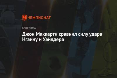 Фрэнсис Нганн - Джон Маккарти сравнил силу удара Нганну и Уайлдера - championat.com