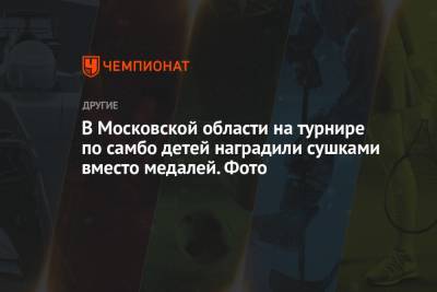 В Московской области на турнире по самбо детей наградили сушками вместо медалей. Фото - championat.com - Московская обл.