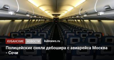 Полицейские сняли дебошира с авиарейса Москва - Сочи - kubnews.ru - Москва - Сочи - Краснодарский край - Московская обл.