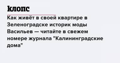 Александр Васильев - Как живёт в своей квартире в Зеленоградске историк моды Васильев — читайте в свежем номере журнала "Калининградские дома" - klops.ru - Зеленоградск