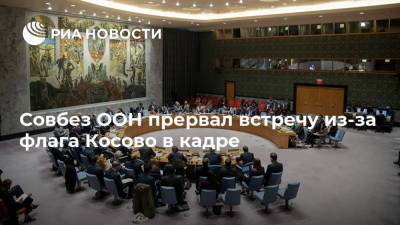 Дмитрий Полянский - Совбез ООН прервал встречу из-за флага Косово в кадре - ria.ru - Россия - Косово