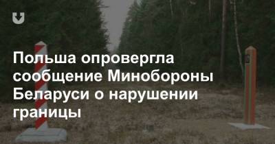 Польша опровергла сообщение Минобороны Беларуси о нарушении границы - news.tut.by