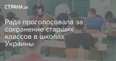 Рада проголосовала за сохранение старших классов в школах Украины - strana.ua