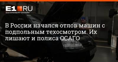 В России начался отлов машин с подпольным техосмотром. Их лишают и полиса ОСАГО - e1.ru - Екатеринбург