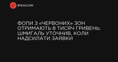 України Володимир Зеленський - України Денис Шмигаль - ФОПи з «червоних» зон отримають 8 тисяч гривень: Шмигаль уточнив, коли надсилати заявки - bykvu.com