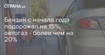 Бензин с начала года подорожал на 15%, автогаз - более чем на 20% - strana.ua - Украина