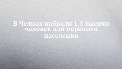 Фарид Мухаметшин - В Челнах набрали 1,5 тысячи человек для переписи населения - chelny-izvest.ru