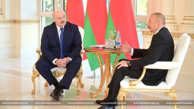 Александр Лукашенко - Ильхам Алиев - Алиев рассчитывает на участие Беларуси в налаживании контактов с Арменией - naviny.by - Азербайджан