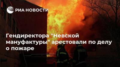 Гендиректора "Невской мануфактуры" арестовали по делу о пожаре - ria.ru - Санкт-Петербург