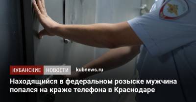 Находящийся в федеральном розыске мужчина попался на краже телефона в Краснодаре - kubnews.ru - Краснодарский край - Краснодар