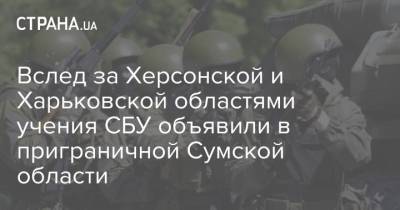 Вслед за Херсонской и Харьковской областями учения СБУ объявили в приграничной Сумской области - strana.ua - Крым - Сумская обл. - Харьковская обл. - Херсонская обл.