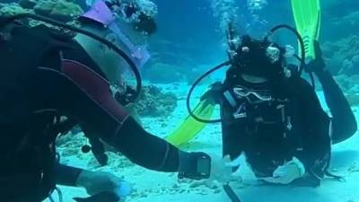 Парень удивил любимую предложением на дне океана: невероятное видео - 24tv.ua