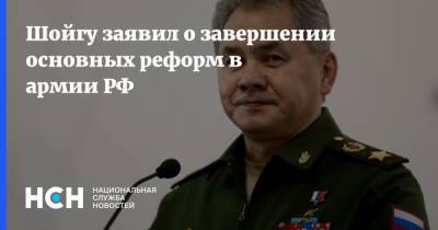 Сергей Шойгу - Шойгу заявил о завершении основных реформ в армии РФ - nsn.fm
