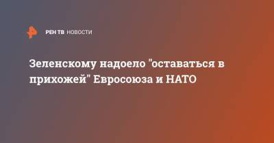 Владимир Зеленский - Владимир Путин - Эммануэль Макрон - Зеленскому надоело "оставаться в прихожей" Евросоюза и НАТО - ren.tv