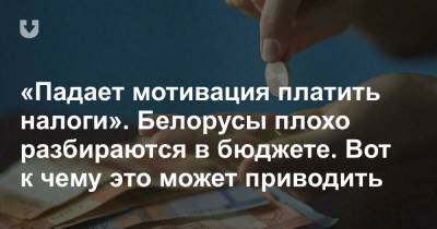 «Падает мотивация платить налоги». Белорусы плохо разбираются в бюджете. Вот к чему это может приводить - news.tut.by