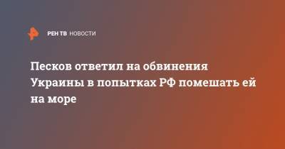 Владимир Путин - Дмитрий Песков - Песков ответил на обвинения Украины в попытках РФ помешать ей на море - ren.tv