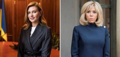 Владимир Зеленский - Елена Зеленская - Елена Зеленская и Бриджит Макрон продемонстрировали прекрасное чувство стиля и отменный вкус. ФОТОрепортаж - enovosty.com - Украина