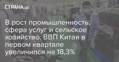 В рост промышленность, сфера услуг и сельское хозяйство. ВВП Китая в первом квартале увеличился на 18,3% - strana.ua - Китай