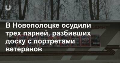 В Новополоцке осудили трех парней, разбивших доску с портретами ветеранов - news.tut.by