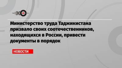 Владимир Путин - Министерство труда Таджикистана призвало своих соотечественников, находящихся в России, привести документы в порядок - echo.msk.ru - Таджикистан