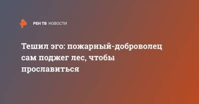 Тешил эго: пожарный-доброволец сам поджег лес, чтобы прославиться - ren.tv - Испания