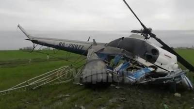 Вертолет совершил жесткую посадку на Кубани - piter.tv - Краснодар - Новороссийск