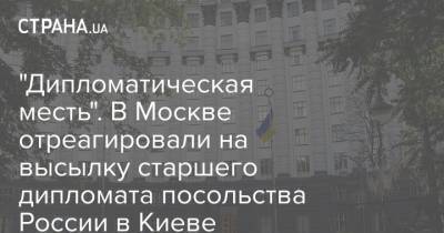 "Дипломатическая месть". В Москве отреагировали на высылку старшего дипломата посольства России в Киеве - strana.ua - Москва - Киев - Санкт-Петербург - Посольство