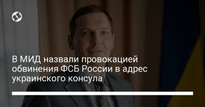 Евгений Енин - В МИД назвали провокацией обвинения ФСБ России в адрес украинского консула - liga.net