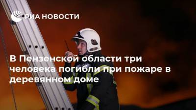 В Пензенской области три человека погибли при пожаре в деревянном доме - ria.ru - Москва - Россия - Пензенская обл.