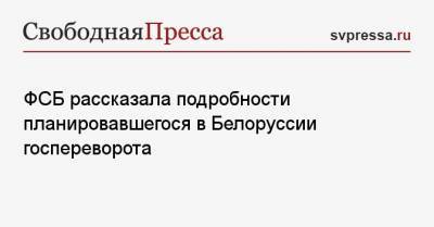 Александр Лукашенко - Юрий Зенкович - ФСБ рассказала подробности планировавшегося в Белоруссии госпереворота - svpressa.ru - Минск