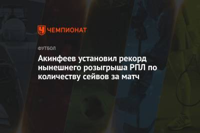Игорь Акинфеев - Акинфеев установил рекорд нынешнего розыгрыша РПЛ по количеству сейвов за матч - championat.com - Москва - Сочи - Адлер