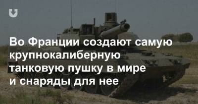 Во Франции - Во Франции создают самую крупнокалиберную танковую пушку в мире и снаряды для нее - news.tut.by - Европа