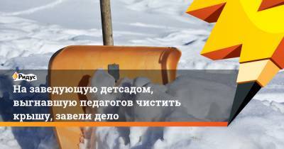На заведующую детсадом, выгнавшую педагогов чистить крышу, завели дело - ridus.ru - район Новокузнецка