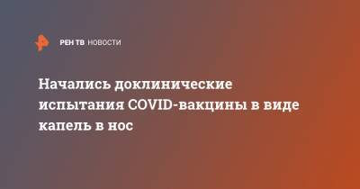 Анастасия Ракова - Александр Гинцбург - Начались доклинические испытания COVID-вакцины в виде капель в нос - ren.tv