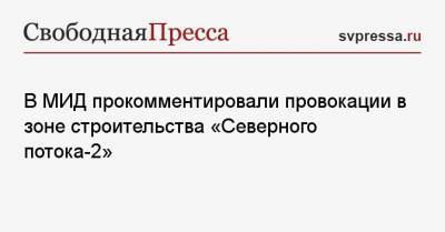Александр Грушко - В МИД прокомментировали провокации в зоне строительства «Северного потока-2» - svpressa.ru - Москва - Зеленский