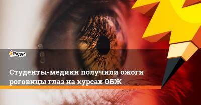 Студенты-медики получили ожоги роговицы глаз на курсах ОБЖ - ridus.ru - Воронеж