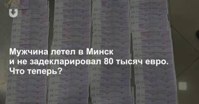 Мужчина летел в Минск и не задекларировал 80 тысяч евро. Что теперь? - news.tut.by - Минск - Стамбул