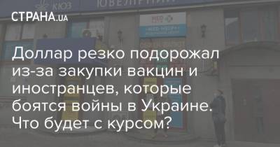 Доллар резко подорожал из-за закупки вакцин и иностранцев, которые боятся войны в Украине. Что будет с курсом? - strana.ua - Украина