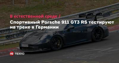 Porsche - В естественной среде. Спортивный Porsche 911 GT3 RS тестируют на треке в Германии - nv.ua