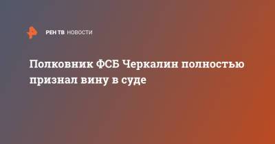 Кирилл Черкалин - Полковник ФСБ Черкалин полностью признал вину в суде - ren.tv - Москва