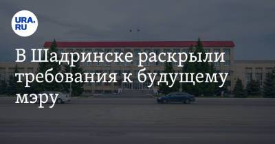 В Шадринске раскрыли требования к будущему мэру - ura.news - Курганская обл. - Шадринск