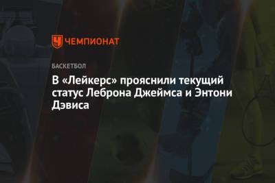 Джеймс Леброн - Энтони Дэвис - Фрэнк Вогель - В «Лейкерс» прояснили текущий статус Леброна Джеймса и Энтони Дэвиса - championat.com - Лос-Анджелес