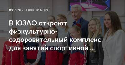 Сергей Собянин - В ЮЗАО откроют физкультурно-оздоровительный комплекс для занятий спортивной гимнастикой - mos.ru - Москва