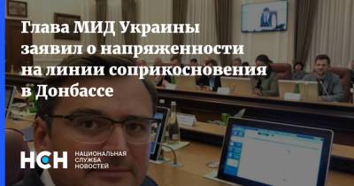 Дмитрий Кулеба - Глава МИД Украины заявил о напряженности на линии соприкосновения в Донбассе - nsn.fm - Россия - Украина - Донбасс